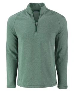 Cutter & Buck Peshastin Eco Fleece Recycled Half Zip Pullover 16 Cutter & Buck Peshastin Eco Fleece Recycled Half Zip Pullover -Thread Logic Store MCK01325 HH MANN HG