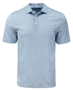 Cutter & Buck Pike Eco Diamond Dot Print Recycled Tall Polo -Thread Logic Store MCK01343 NVBU MANN HG