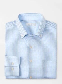 Peter Millar Hanford Performance Twill Sport Shirt -Thread Logic Store ME0W41LTBP CBLU D