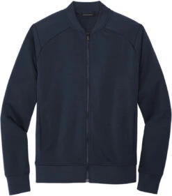 Mercer+Mettle Double-Knit Bomber -Thread Logic Store MERCERMETTLE Double Knit Bomber Night Navy S 5