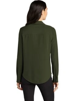 Mercer+Mettle Ladies Stretch Crepe Long Sleeve Camp Blouse 23 Mercer+Mettle Ladies Stretch Crepe Long Sleeve Camp Blouse -Thread Logic Store MERCERMETTLE Ladies Stretch Crepe Long Sleeve Camp Blouse 4