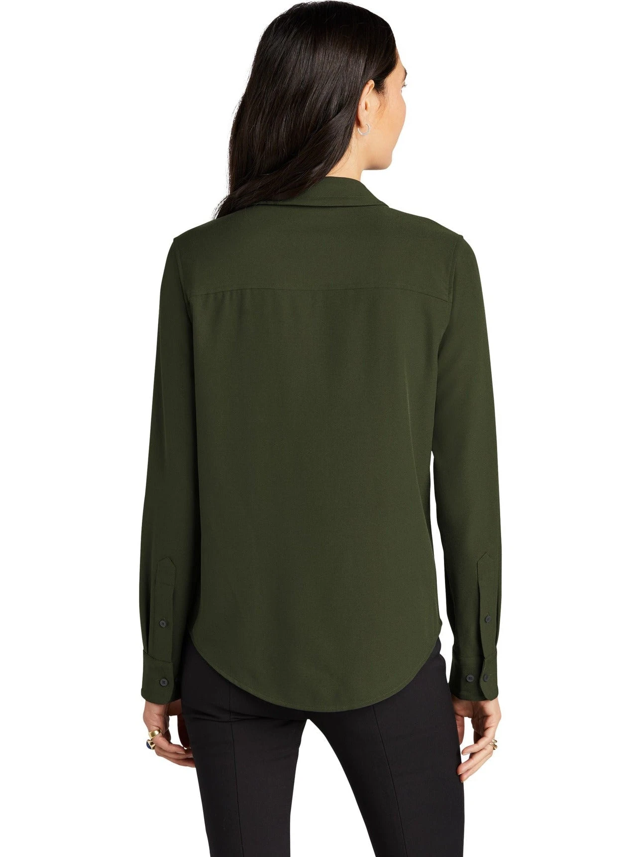 Mercer+Mettle Ladies Stretch Crepe Long Sleeve Camp Blouse 6 Mercer+Mettle Ladies Stretch Crepe Long Sleeve Camp Blouse - Image 6