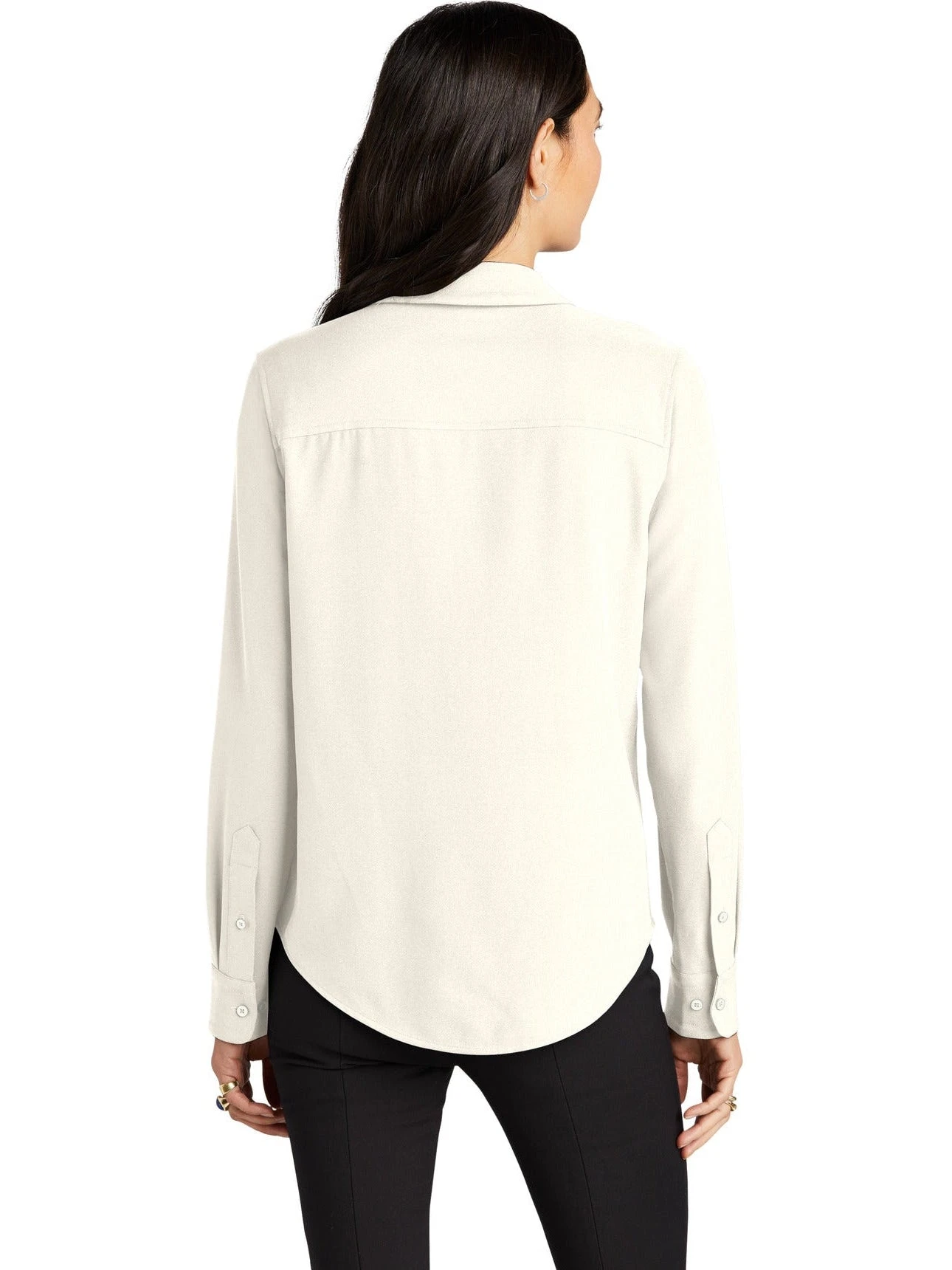 Mercer+Mettle Ladies Stretch Crepe Long Sleeve Camp Blouse 10 Mercer+Mettle Ladies Stretch Crepe Long Sleeve Camp Blouse - Image 10