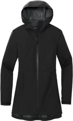 OUTLET-Mercer+Mettle Ladies Waterproof Rain Shell -Thread Logic Store MERCERMETTLE Ladies Waterproof Rain Shell Deep Black S 1