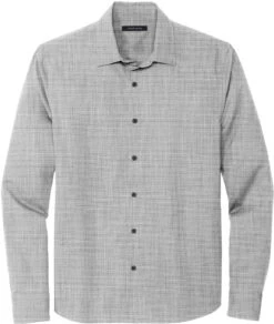 Mercer+Mettle Long Sleeve Stretch Woven Shirt 34 Mercer+Mettle Long Sleeve Stretch Woven Shirt -Thread Logic Store MERCERMETTLE Long Sleeve Stretch Woven Shirt Gusty Grey End On End S 13