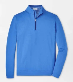 Peter Millar Perth Melange Performance Quarter-Zip 36 Peter Millar Perth Melange Performance Quarter-Zip -Thread Logic Store MF24EK40B MKBLU