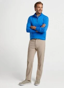 Peter Millar Perth Melange Performance Quarter-Zip 37 Peter Millar Perth Melange Performance Quarter-Zip -Thread Logic Store MF24EK40B MKBLU ALT A
