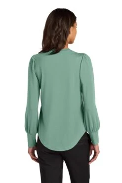 Mercer+Mettle Ladies Stretch Jersey Long Sleeve Blouson Top -Thread Logic Store MM1019 sage model back d6189833 4a69 41c5 ab4b ba6a4796c9f3