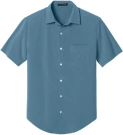 Mercer+Mettle Short Sleeve UV Capital Tech Shirt -Thread Logic Store MM2006 harborblue flat front