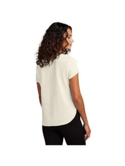 OUTLET-Mercer+Mettle Ladies Stretch Crepe Crew 31 OUTLET-Mercer+Mettle Ladies Stretch Crepe Crew -Thread Logic Store MM2015 IVORYCHIFFON Model Back