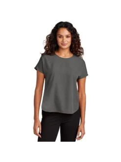 OUTLET-Mercer+Mettle Ladies Stretch Crepe Crew 22 OUTLET-Mercer+Mettle Ladies Stretch Crepe Crew -Thread Logic Store MM2015 anchorgrey model front
