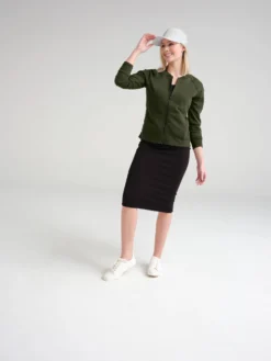 OUTLET-Mercer+Mettle Ladies Double-Knit Bomber -Thread Logic Store MM3001 TownsendGn Multi Model Lifestyle BU23 LOOKBOOK scaled