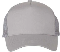 Mega Cap Recycled PET Mesh-Back Trucker Cap -Thread Logic Store Mega Cap Recycled PET Mesh Back Trucker Cap Grey OSFA 4