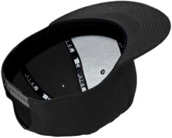 New Era Standard Fit Flat Bill Snapback Cap -Thread Logic Store NE4020 black flat interior