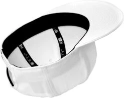 New Era Standard Fit Flat Bill Snapback Cap -Thread Logic Store NE4020 white flat interior