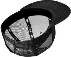 New Era Standard Fit Snapback Trucker Cap -Thread Logic Store NE4030 black black flat interior