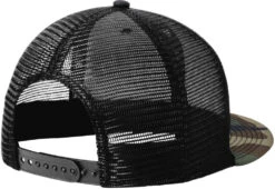 New Era Standard Fit Snapback Trucker Cap -Thread Logic Store NE4030 camo black flat back