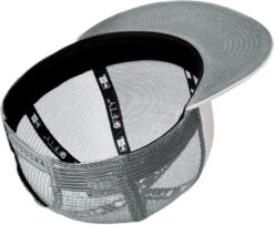 New Era Standard Fit Snapback Trucker Cap -Thread Logic Store NE4030 grey graphite flat interior