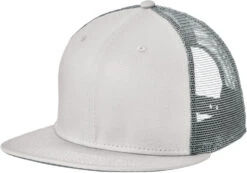 New Era Standard Fit Snapback Trucker Cap -Thread Logic Store NE4030 grey graphite flat left