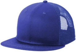 New Era Standard Fit Snapback Trucker Cap -Thread Logic Store NE4030 royal royal flat left