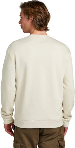 New Era Heritage Fleece Pocket Crew -Thread Logic Store NEA527 softbeige model back