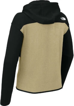 The North Face Ladies Double-Knit Full-Zip Hoodie -Thread Logic Store NF0A8BUT khakistonetnfblack form back
