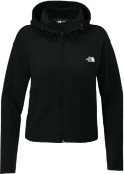 The North Face Ladies Double-Knit Full-Zip Hoodie -Thread Logic Store NF0A8BUT tnfblack form front