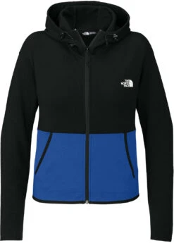 The North Face Ladies Double-Knit Full-Zip Hoodie -Thread Logic Store NF0A8BUT tnfbluetnfblack form front