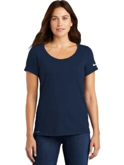 NIKE Ladies Dri-FIT Cotton/Poly Scoop Neck Tee -Thread Logic Store NIKE Ladies Dri FIT CottonPoly Scoop Neck Tee 11
