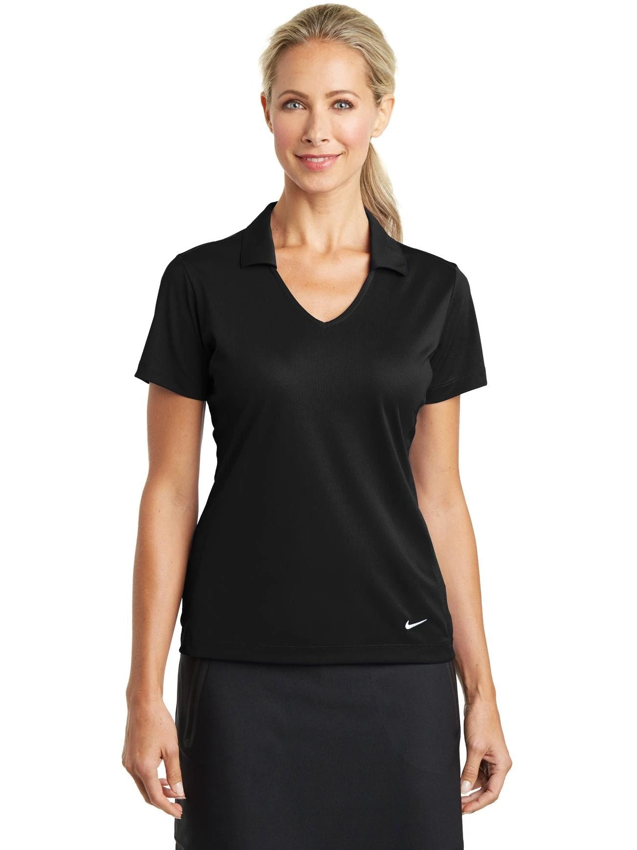 NIKE Ladies Dri-FIT Vertical Mesh Polo 5 NIKE Ladies Dri-FIT Vertical Mesh Polo - Image 5