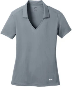 NIKE Ladies Dri-FIT Vertical Mesh Polo 34 NIKE Ladies Dri-FIT Vertical Mesh Polo -Thread Logic Store NIKE Ladies Dri FIT Vertical Mesh Polo Cool Grey S 17