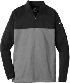 NIKE Therma-FIT 1/2-Zip Fleece -Thread Logic Store NIKE Therma FIT 12 Zip Fleece BlackDark Grey Heather XS 5