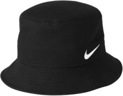 Nike Swoosh Bucket Hat -Thread Logic Store NKBFN6319 black flat left