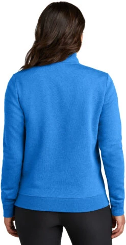 OUTLET-Nike Ladies Club Fleece Sleeve Swoosh 39 OUTLET-Nike Ladies Club Fleece Sleeve Swoosh -Thread Logic Store NKDX6720 LightGameRoyalHeather Model Back