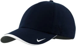 Nike Dri-FIT Perforated Performance Cap -Thread Logic Store NKFB6445 navywhite flat left