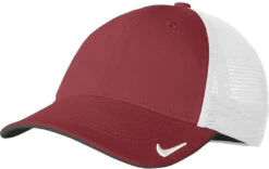 Nike Stretch-to-Fit Mesh Back Cap -Thread Logic Store NKFB6448 teamred white flat left