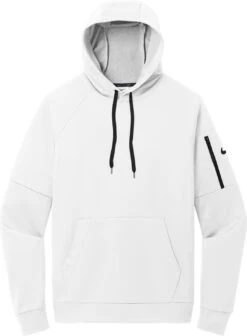 Nike Therma-FIT Pocket Pullover Fleece Hoodie 38 Nike Therma-FIT Pocket Pullover Fleece Hoodie -Thread Logic Store NKFD9735 WHITE Flat Front