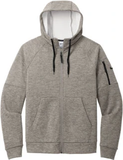 Nike Therma-FIT Pocket Full-Zip Fleece Hoodie -Thread Logic Store NKFD9859 CHARCOALHEATHER Flat Front