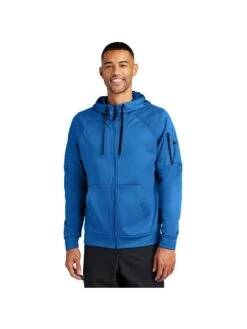 Nike Therma-FIT Pocket Full-Zip Fleece Hoodie -Thread Logic Store NKFD9859 GAMEROYAL Model Front