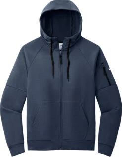 Nike Therma-FIT Pocket Full-Zip Fleece Hoodie -Thread Logic Store NKFD9859 NAVY Flat Front