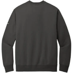 OUTLET-Nike Club Fleece Sleeve Swoosh Crew -Thread Logic Store NKFD9863 ANTHRACITE Flat Back