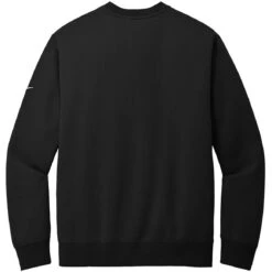OUTLET-Nike Club Fleece Sleeve Swoosh Crew -Thread Logic Store NKFD9863 BLACK Flat Back