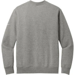 OUTLET-Nike Club Fleece Sleeve Swoosh Crew -Thread Logic Store NKFD9863 DARKGREYHEATHER Flat Back