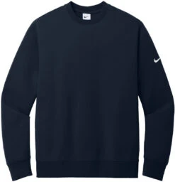 OUTLET-Nike Club Fleece Sleeve Swoosh Crew -Thread Logic Store NKFD9863 MIDNIGHTNAVY Flat Front