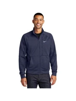 Nike Full-Zip Chest Swoosh Jacket -Thread Logic Store NKFD9891 MIDNIGHTNAVY Model Front
