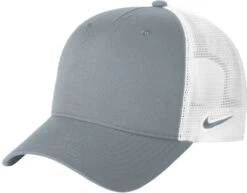 Nike Snapback Mesh Trucker Cap -Thread Logic Store NKFN9893 coolgrey white flat left