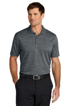 Nike Dri-FIT Striated Polo -Thread Logic Store NKFQ4792 darkgrey model front
