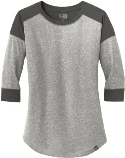 New Era Ladies Heritage 3/4-Sleeve Baseball Raglan Tee 27 New Era Ladies Heritage 3/4-Sleeve Baseball Raglan Tee -Thread Logic Store New Era Ladies Heritage 34 Sleeve Baseball Raglan Tee GraphiteLight Graphite Twist XS 9