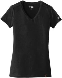 New Era Ladies Heritage Blend V-Neck Tee -Thread Logic Store New Era Ladies Heritage Blend V Neck Tee Black S 5