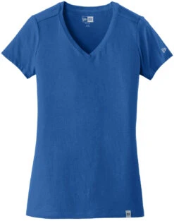 New Era Ladies Heritage Blend V-Neck Tee -Thread Logic Store New Era Ladies Heritage Blend V Neck Tee Royal S 1